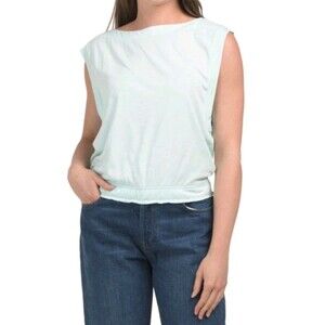 Lilla P Women's Elastic Hem Boatneck Top Size XS